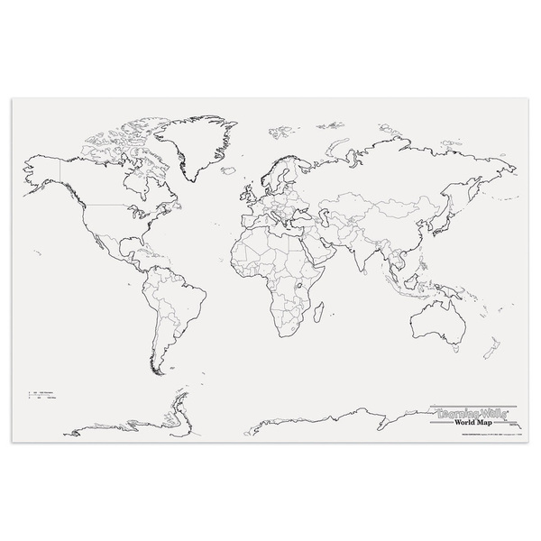 Pacon Learning Walls, World Map, 48in x 72in, 1 Piece P0078770
